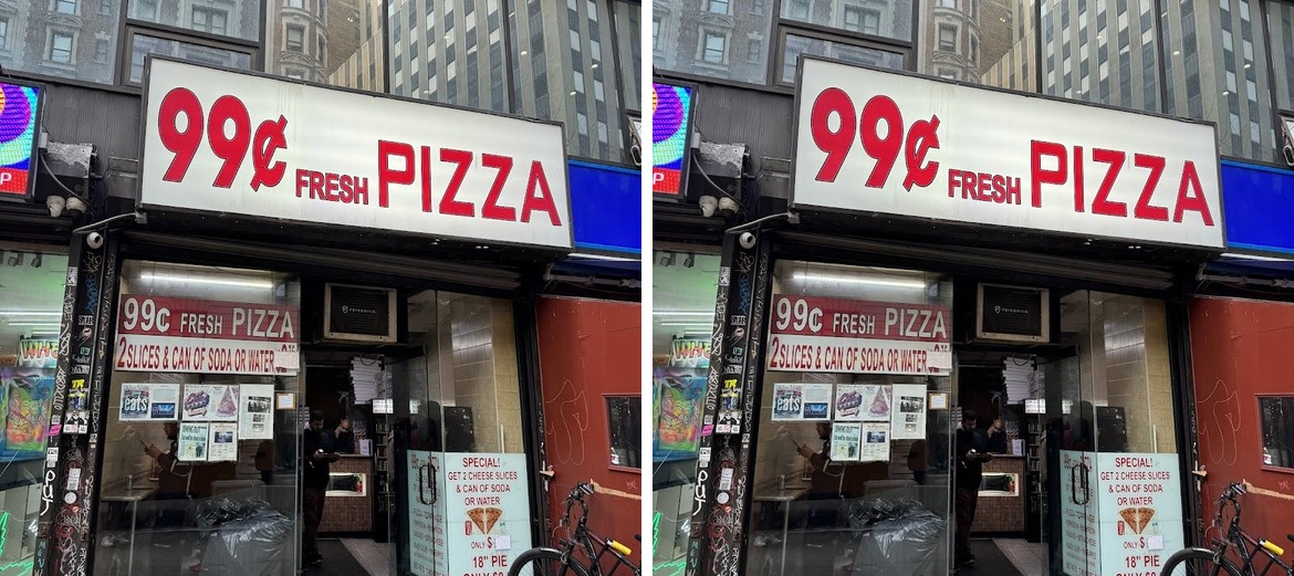 Dollar Slice Pizza Menu